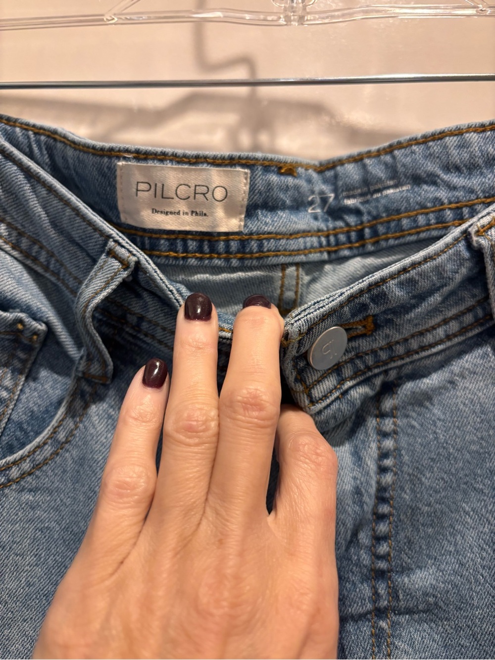 Pilcro Light Blue Cropped Straight-Leg Jeans - Picture 7 of 7